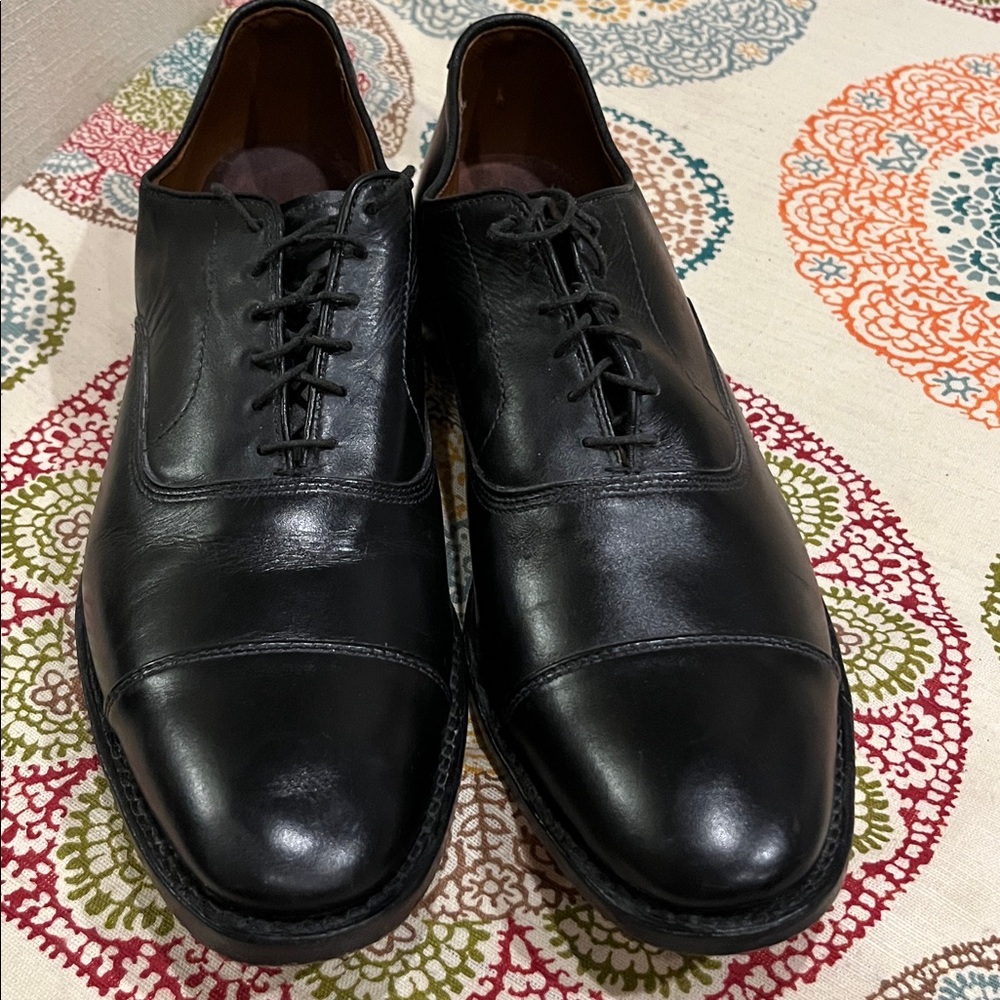 Allen Edmonds Park Avenue Cap Toe Black Oxford Leather Men's Shoes size 12 2A